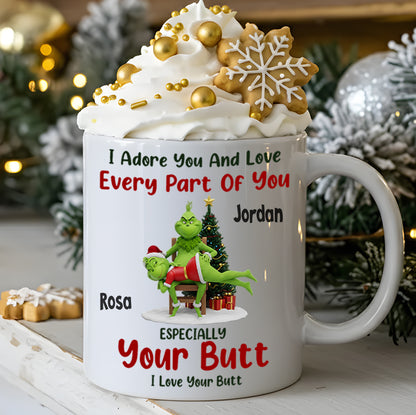 I Adore You - Funny Couple Christmas Accent Mug