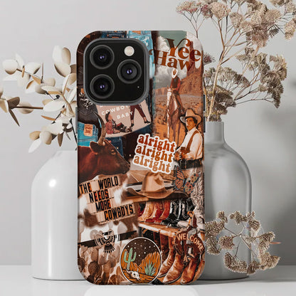 Desert Rodeo Collage – Western Grit Phone Case