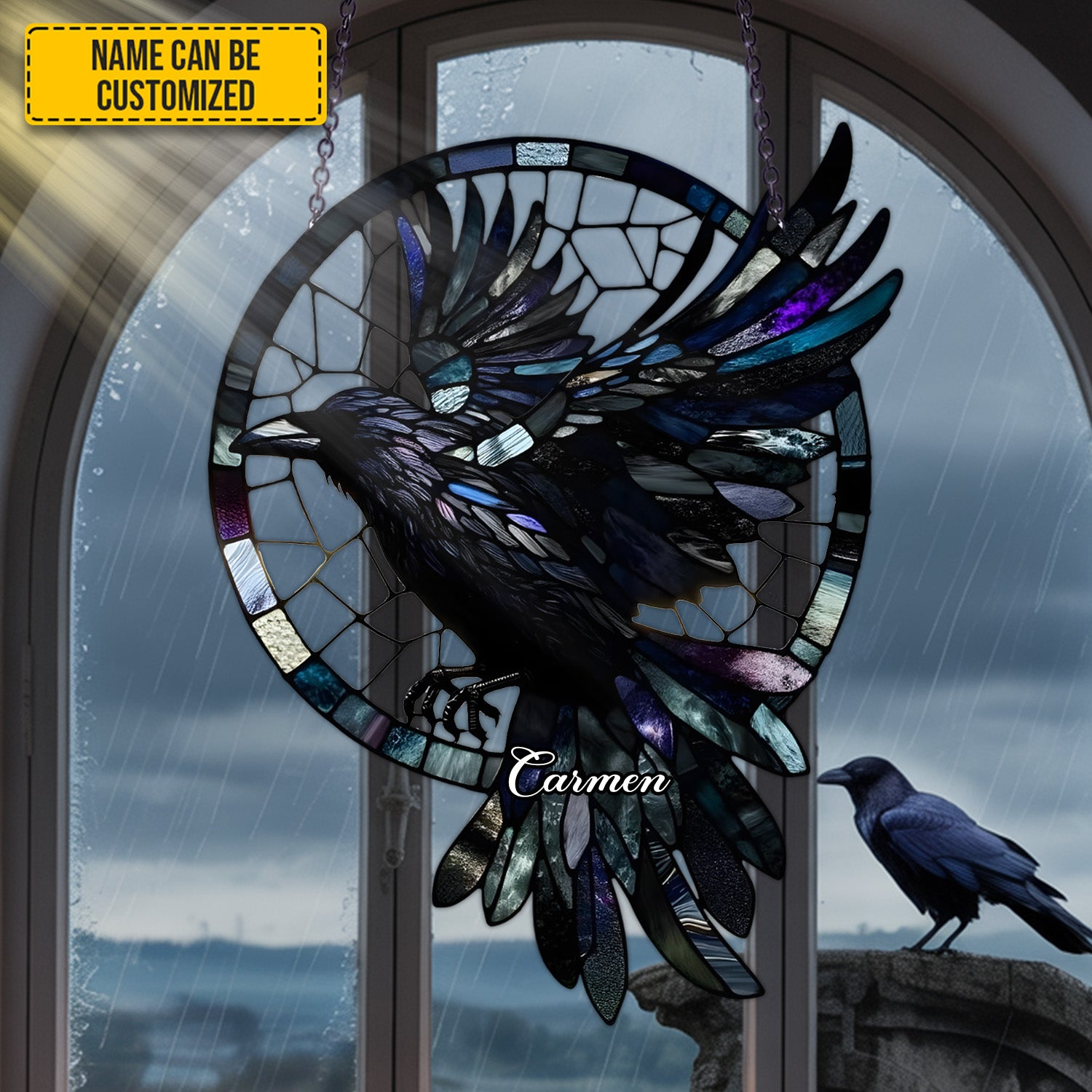 Mystic Raven - Personalized Acrylic Window