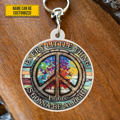 Every Little Thing - Personalized Hippie Keychain