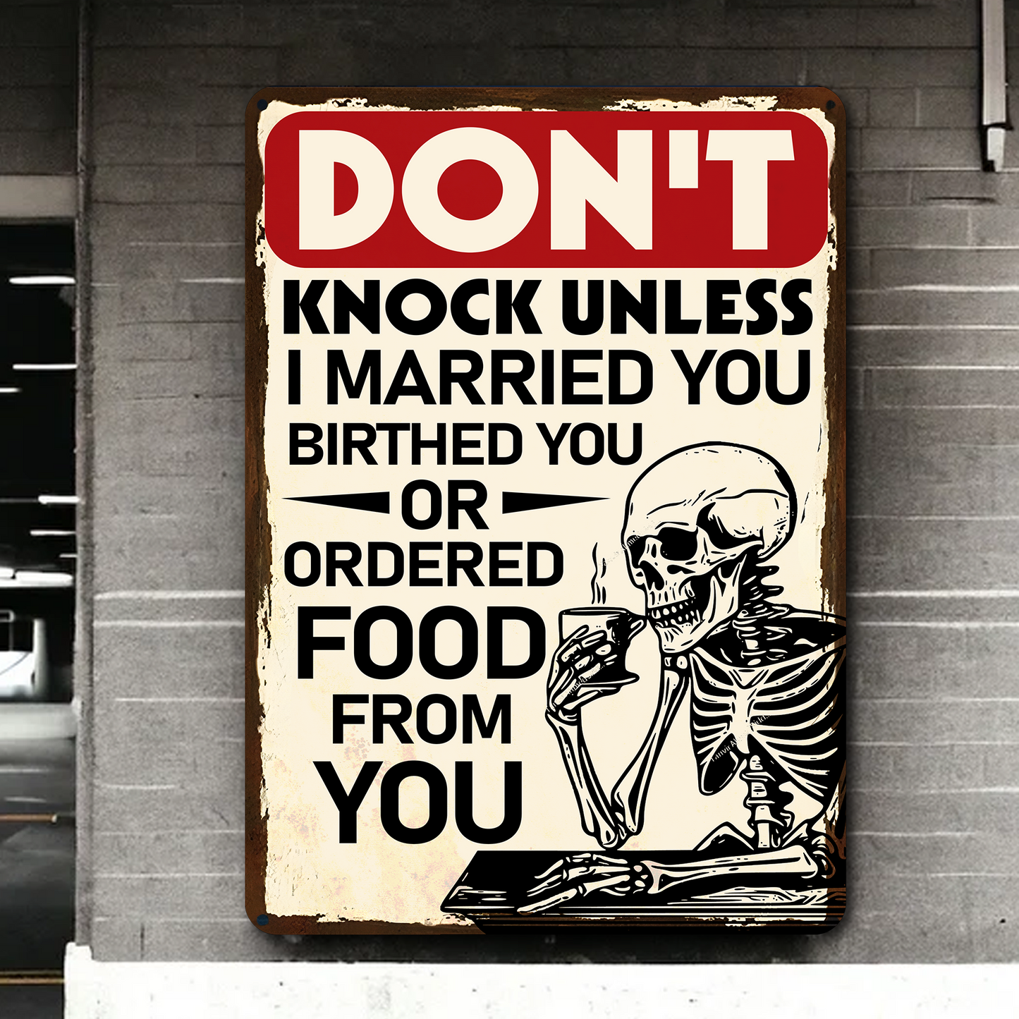 Don't Knock Unless I Married You Funny Metal Sign - Gift For Home Decor