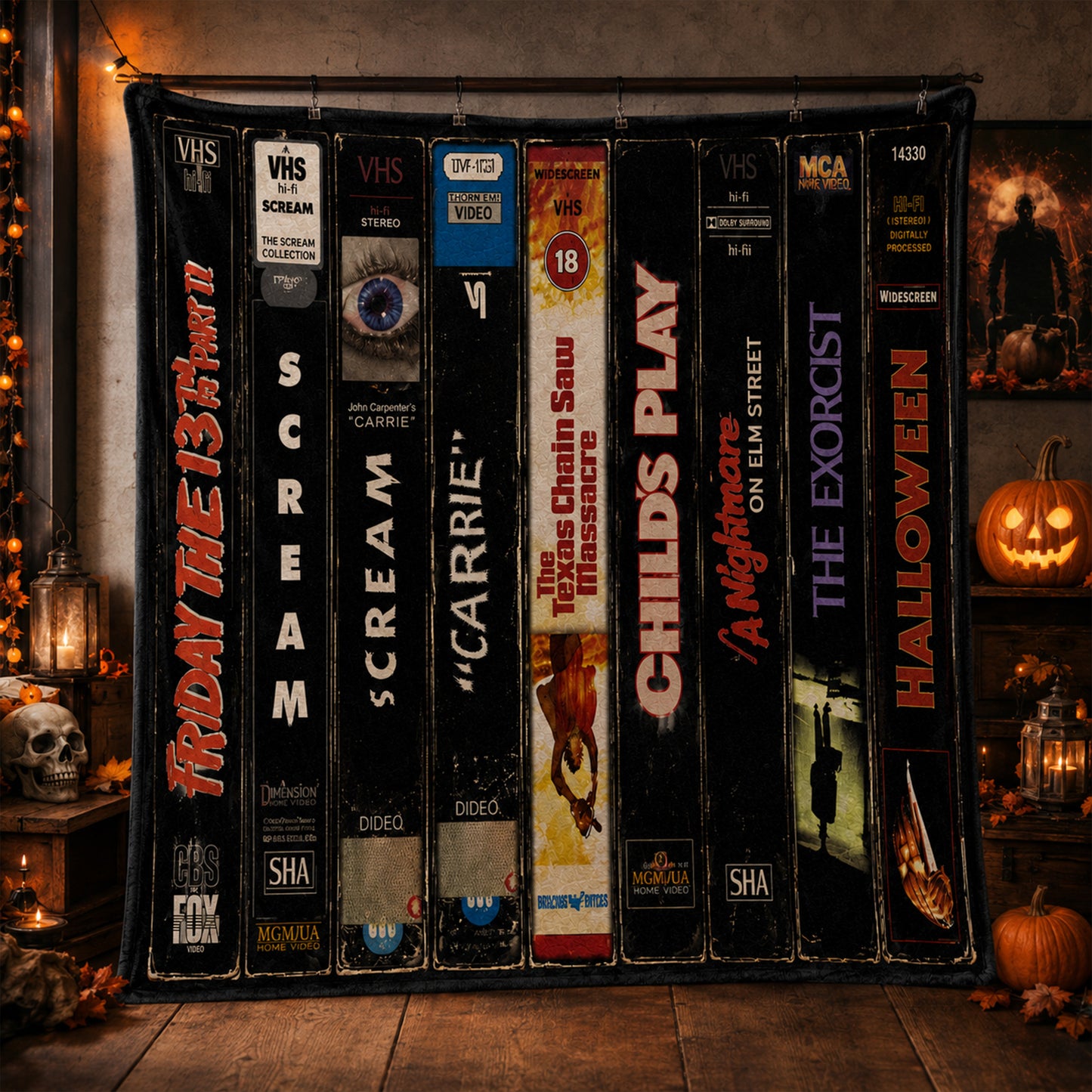 Retro Horror VHS Blanket Version 3