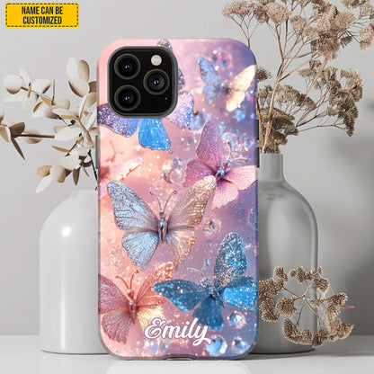 Colorful Butterflies - Personalized Butterfly Phone Case