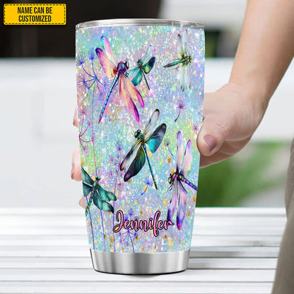 Sparkle Dragonfly - Personalized Dragonfly Tumbler
