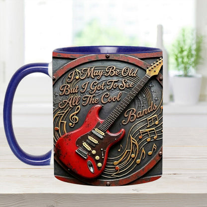 May Be Old But I Got To See All The Cool - Guitar Accent Mug