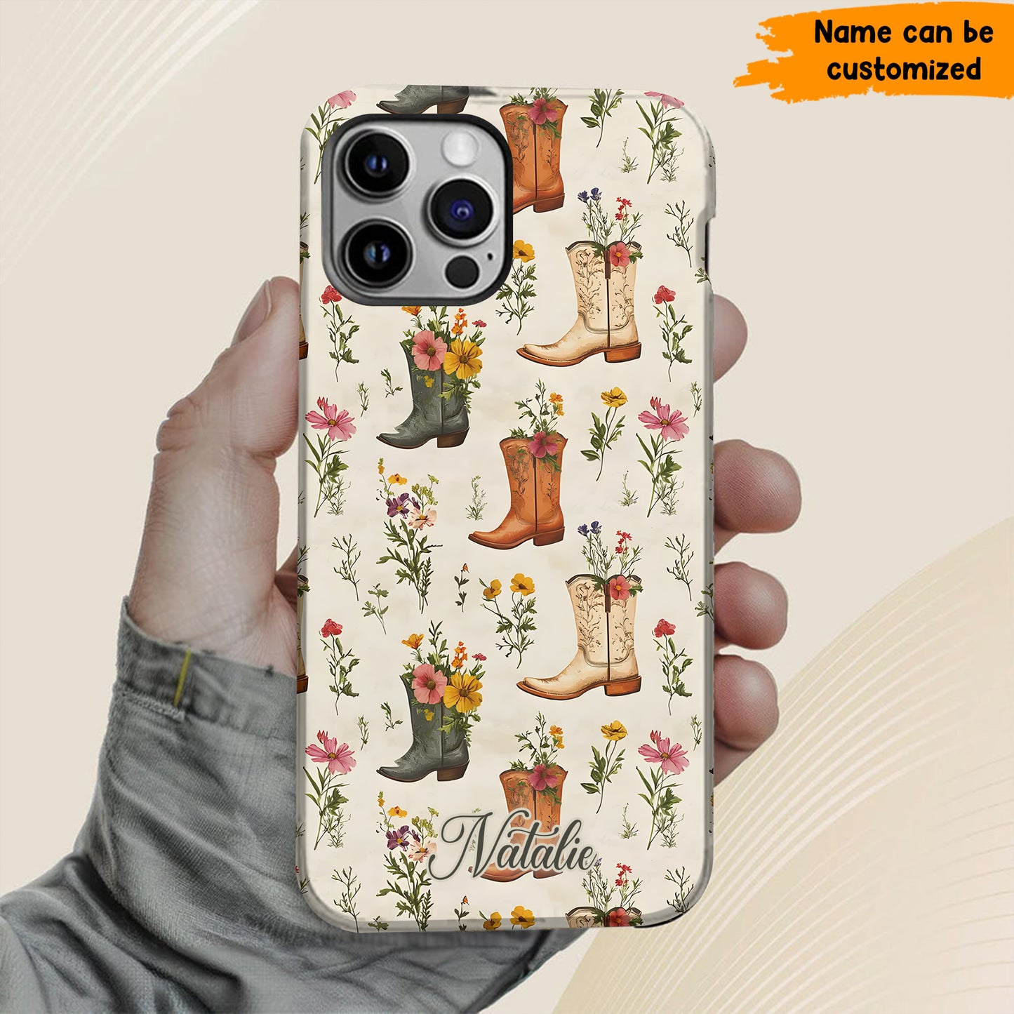 Cowgirl Floral - Personalized Phone Case