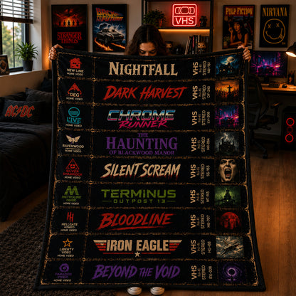 Retro Horror VHS Blanket Version 6