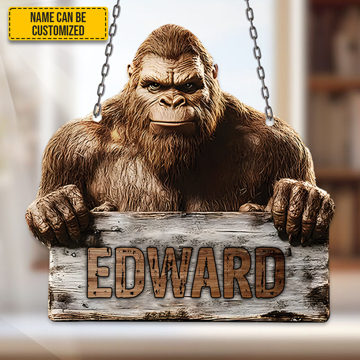 Sasquatch Says Hi - Personalized Acrylic Window