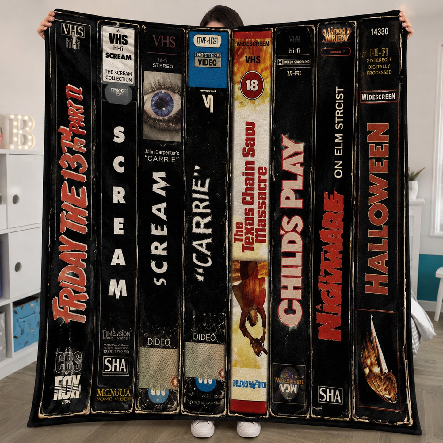 Retro Horror VHS Blanket Version 2