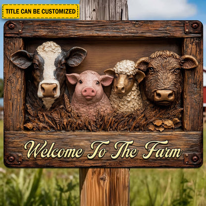 Personalized Farmhouse Rectangle Metal Sign