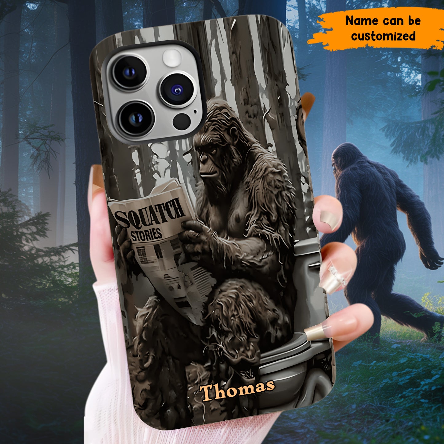 "Squatch Stories” – Personalized Bigfoot Phone Case