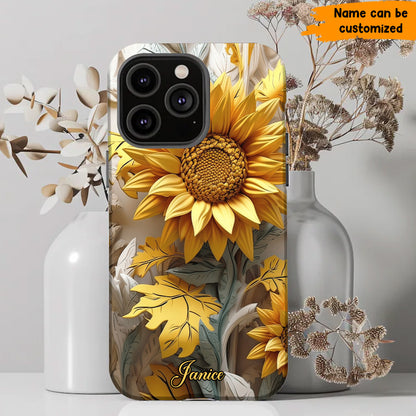 Sunflower Phone case, Personalized Phone Case