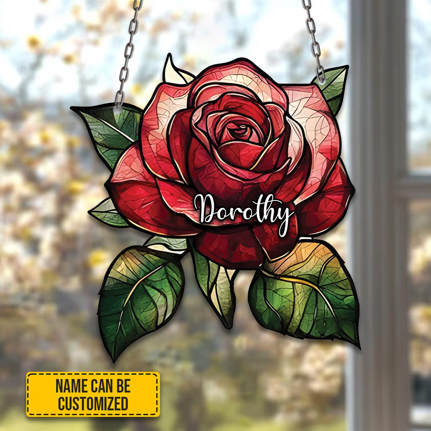 Birth Month Flower Acrylic Window- Hanging Decor
