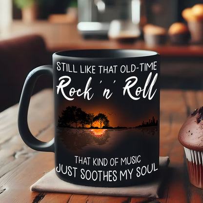 Hippie Guitar  Still Like That Old Time Rock N Roll Mug