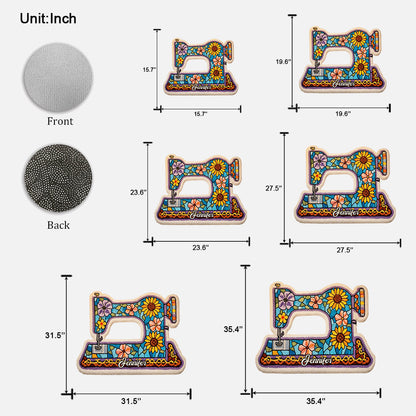 Sewing Machine - Personalized Sewing Shaped Doormat/ Rug