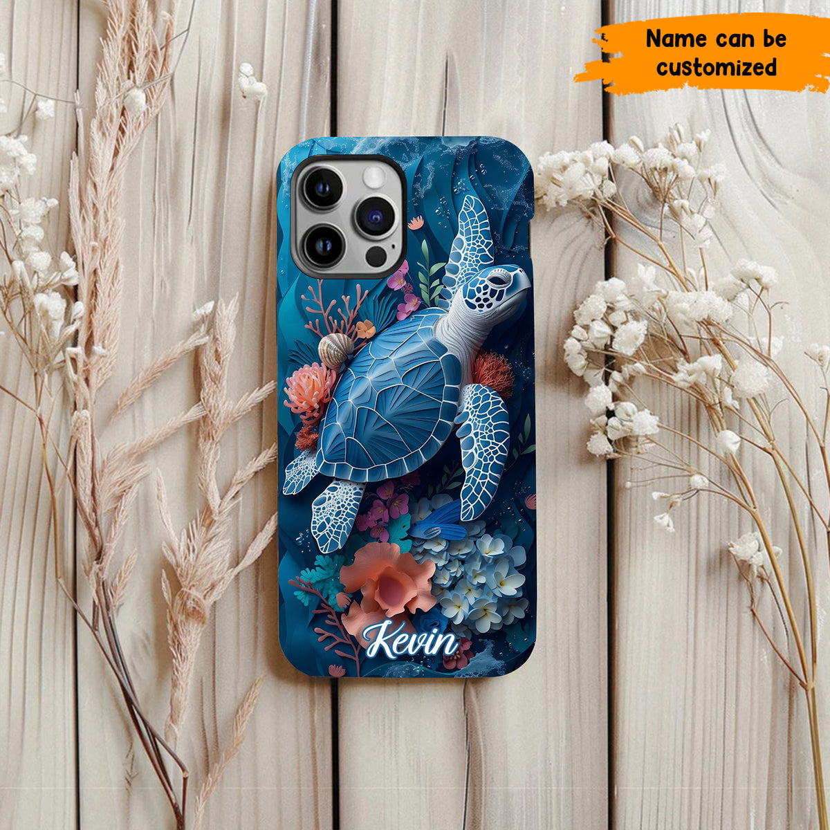 Sea Turtles Love - Personalized Sea Turtle Full Print Phone Case