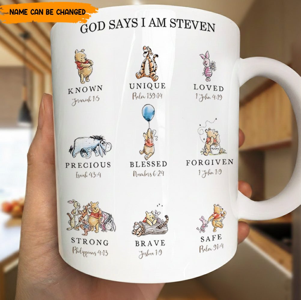 Personalized God Says I Am Mug, Gift For Kids
