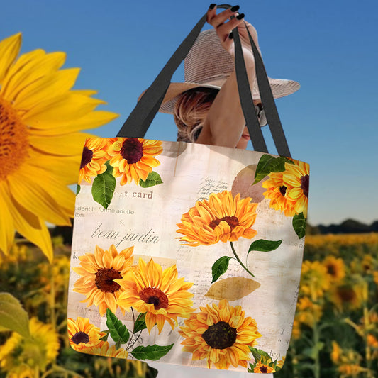 Vibrant Sunflower - Sunflower Tote Bag