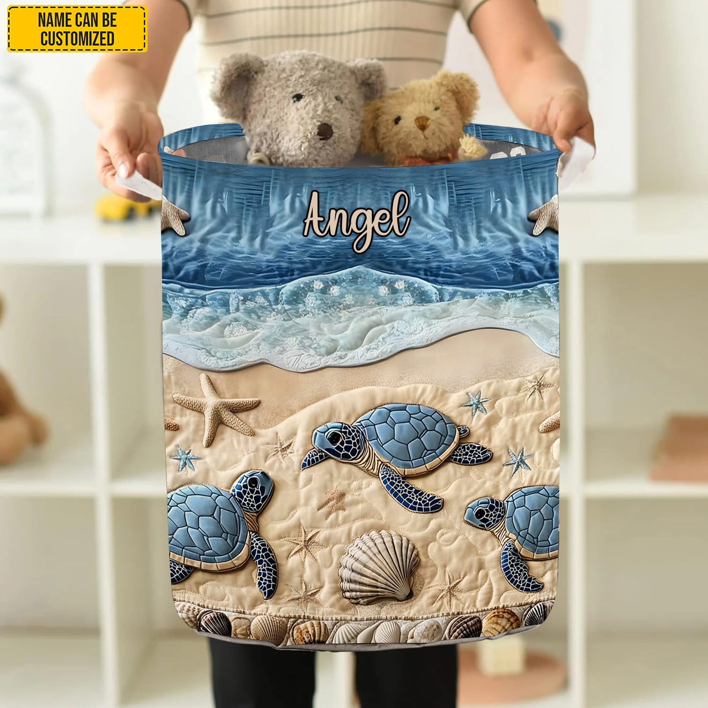 Ocean Journey – Personalized Sea Turtle Laundry Hamper