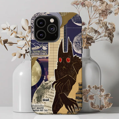 Cryptid Files Phone Case – Mothman Evidence Collage