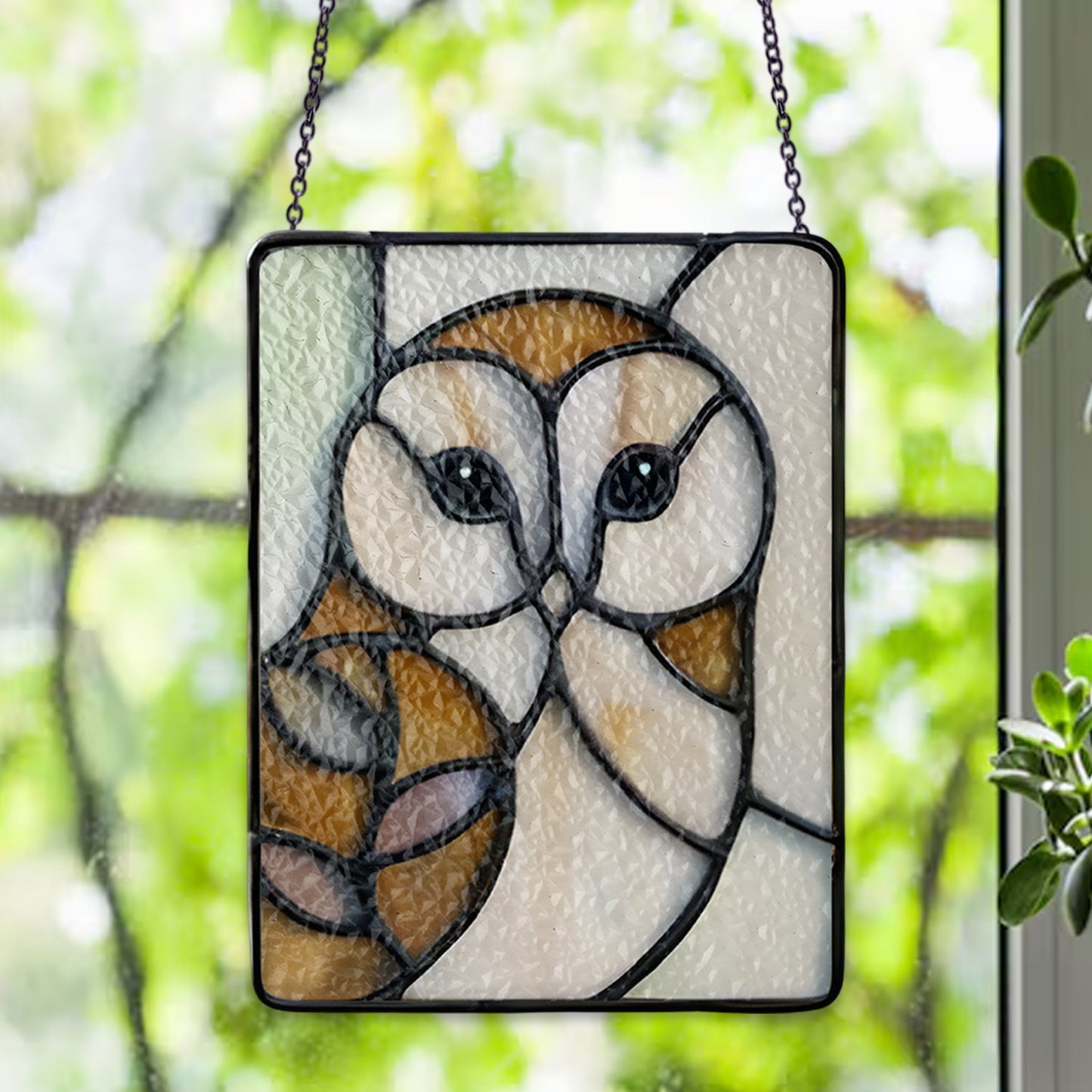 Owl Stained Glass Suncatcher