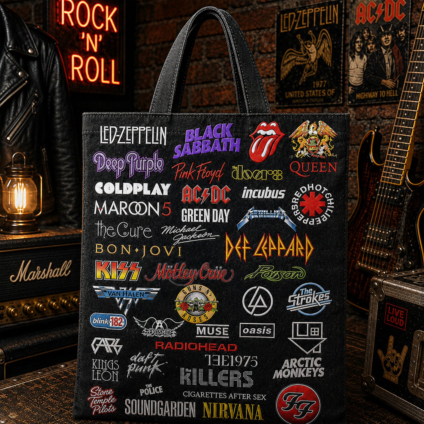 Rock Lovers - Classic Rock  Legends Editions Tote Bag Version 2