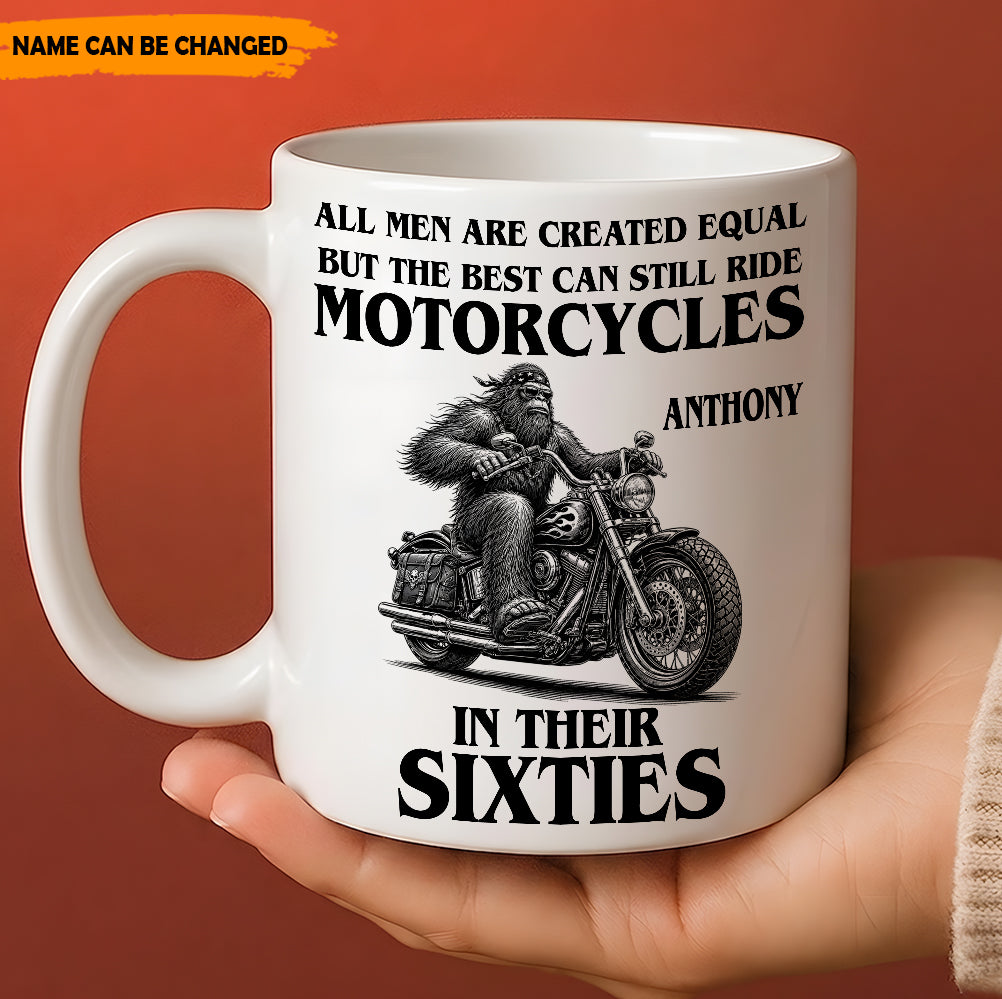 Still Riding In Their Sixties - Personalized Biker White Mug