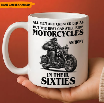 Still Riding In Their Sixties - Personalized Biker White Mug