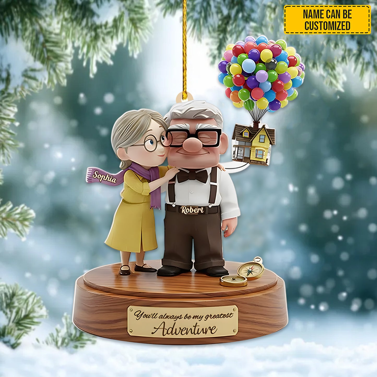 You'll Always Be My Greatest Adventure - Personalized Couple Ornament