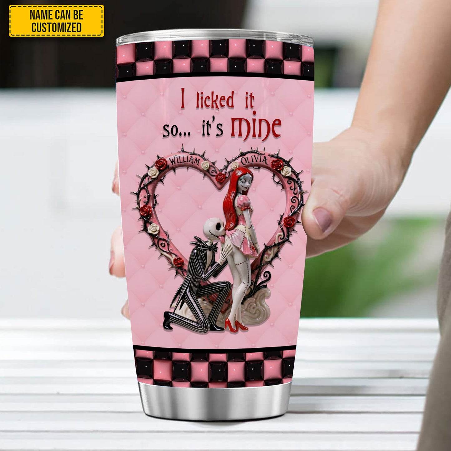 Personalized Gothic Couple Tumbler