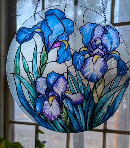 Blue Iris Window Hanging Acrylic