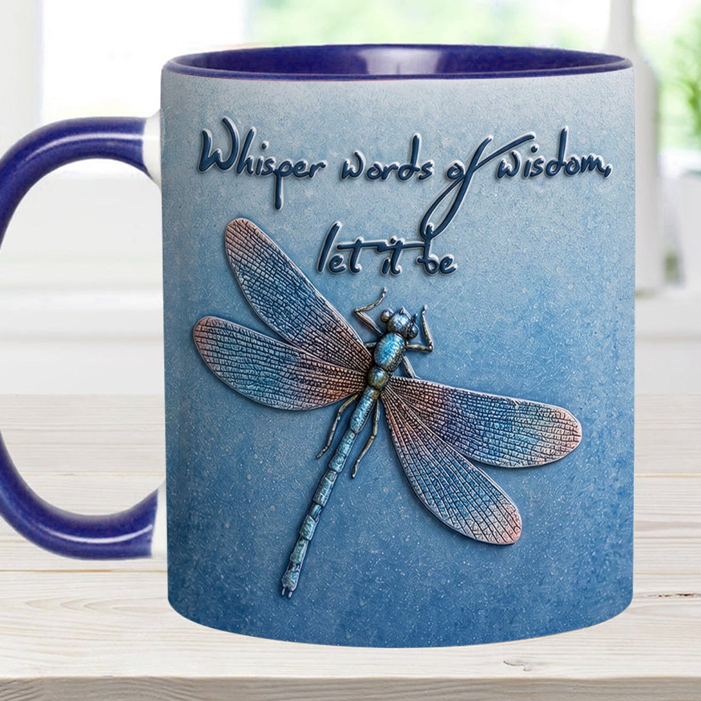 Whisper Words Of Wisdom - Dragonfly Accent Mug