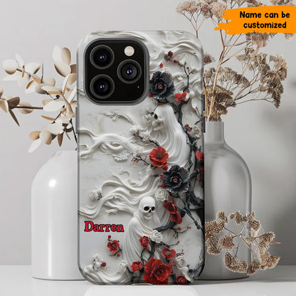 Personalized Floral Ghost Phone Case
