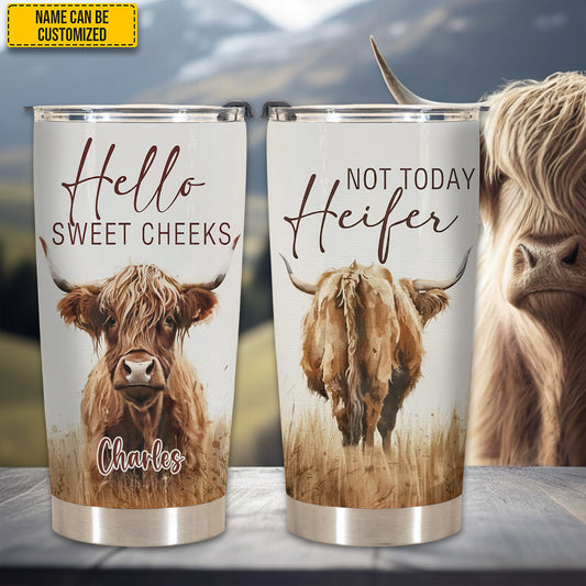 Hello Sweet Cheeks  - Personalized Cow Tumbler