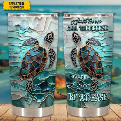 Smell The Sea - Personalized Turtle Tumbler