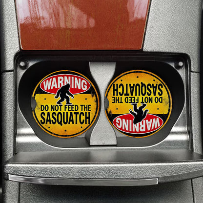 Vintage Warning Sasquatch Car Coaster
