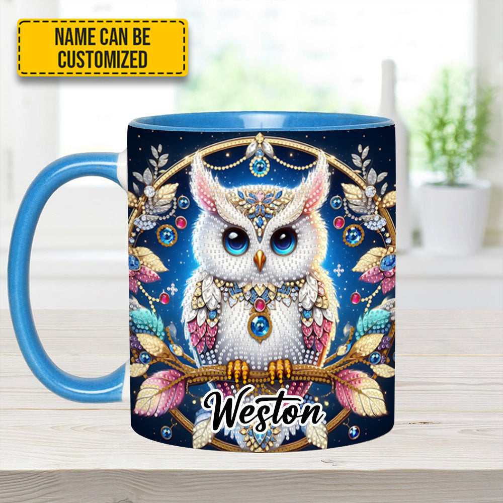 Spring and Summer Tree Owl - Personalized Owl Accent Mug