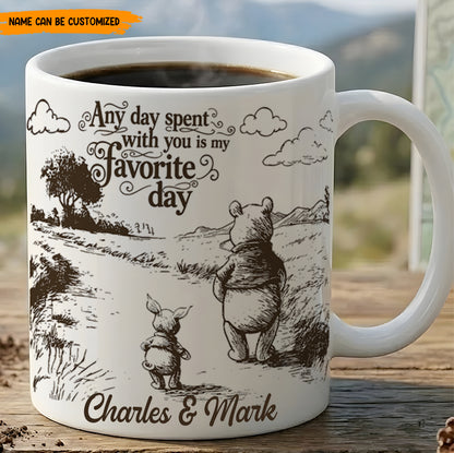 Any Day Spent With You Is My Favorite Day - Personalized White Mug
