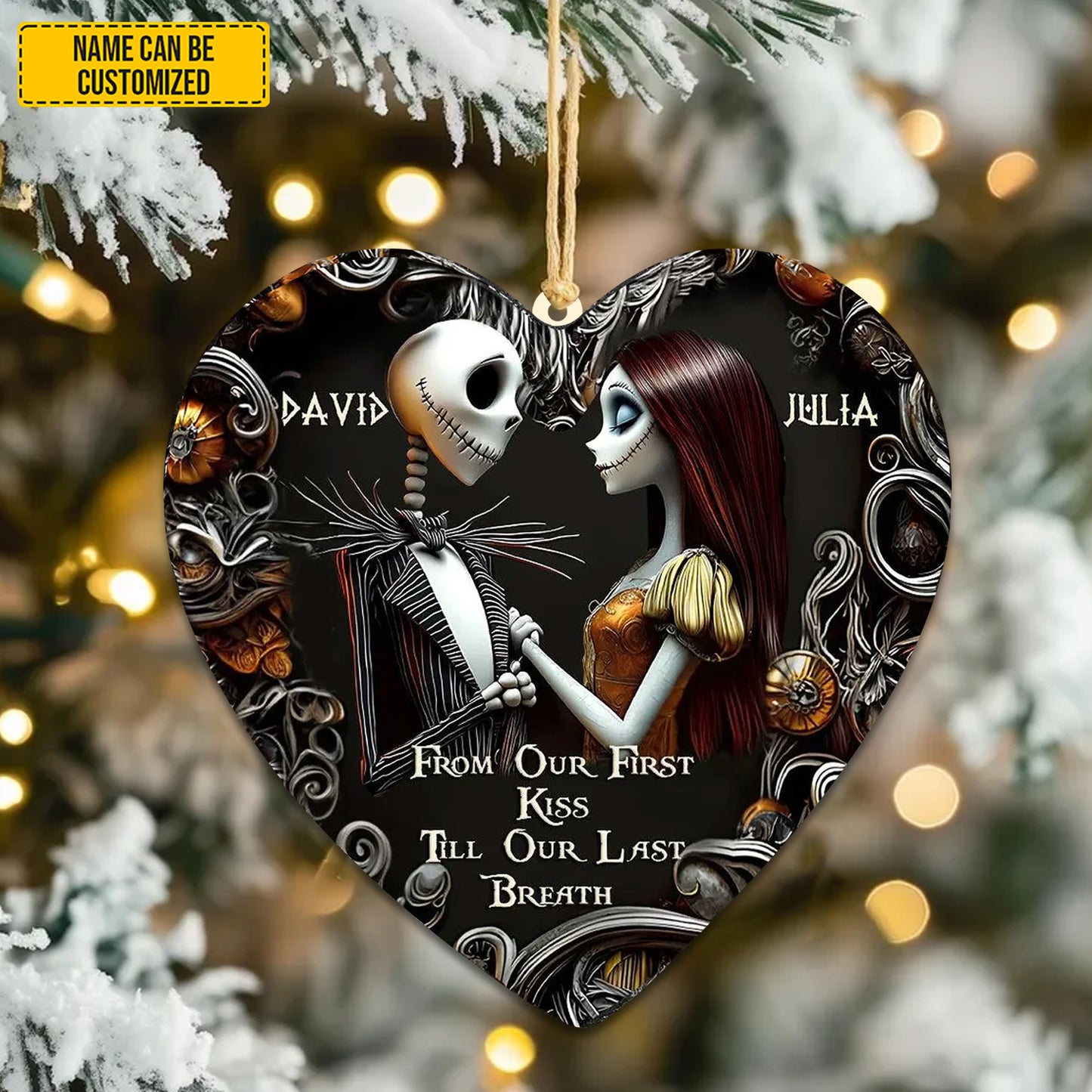 From Our First Kiss Till Our Last Breath - Personalized Couple Acrylic Ornament