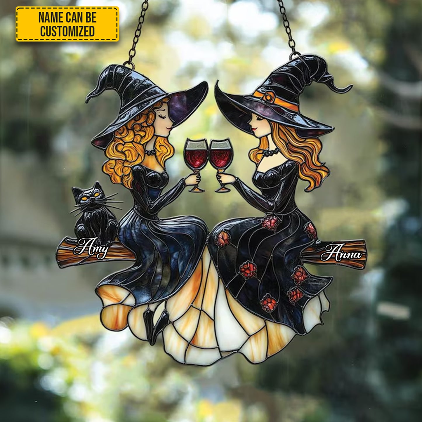 Best Friends Slay - Personalized Witch Acrylic Window