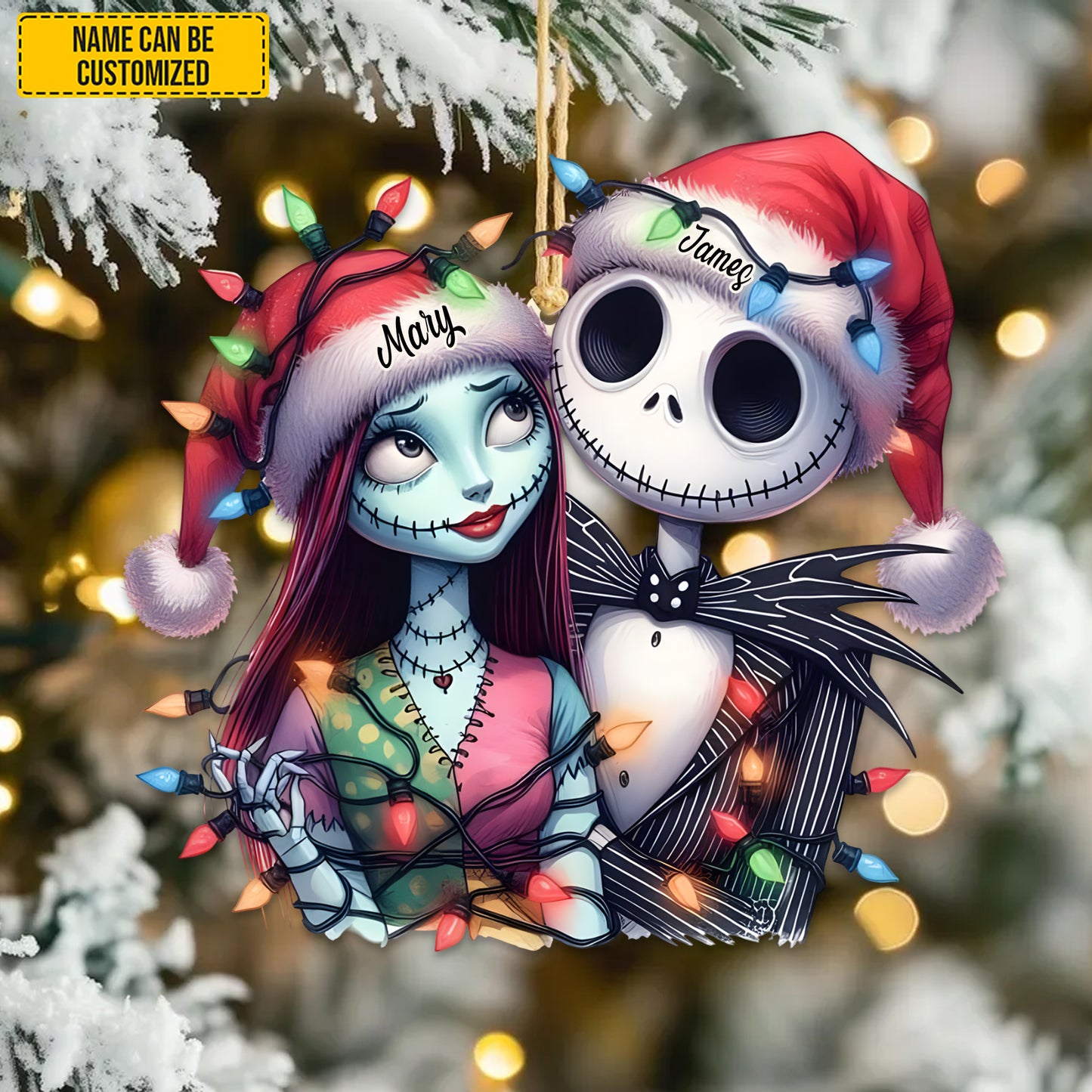 Personalized Skull Couple Ornament