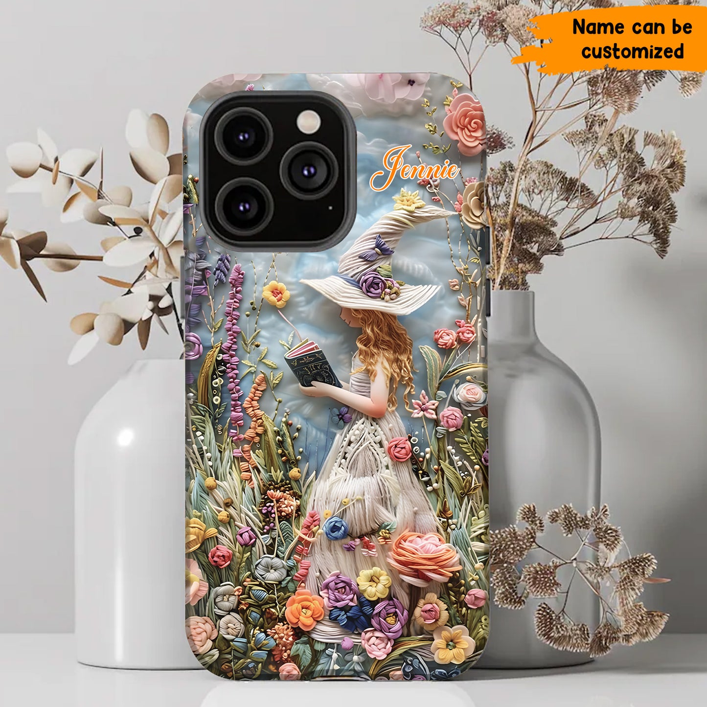 Beautiful Witch Flowers - Personalized Witch Phone Case