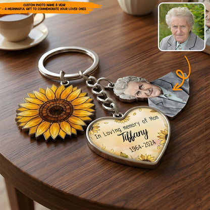 Personalized Memorial Custom Photo Keychain
