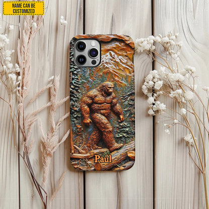Bigfoot In Forest - Personalized Bigfoot Phone Case