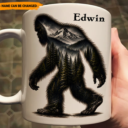 Shadow Of The Wilderness – Personalized Bigfoot White Mug