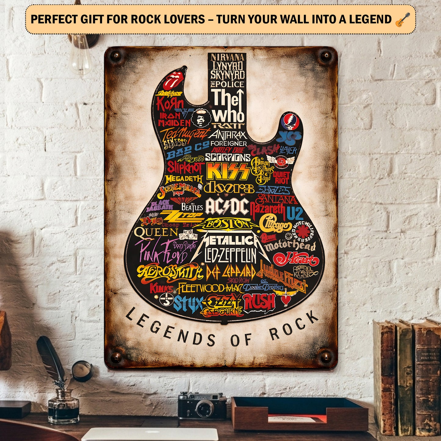 Legends Of Rock - Personalized Classic Rock Metal Sign