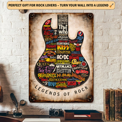 Legends Of Rock - Personalized Classic Rock Metal Sign