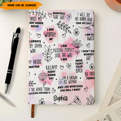Personalized Affirmation Leather Journal