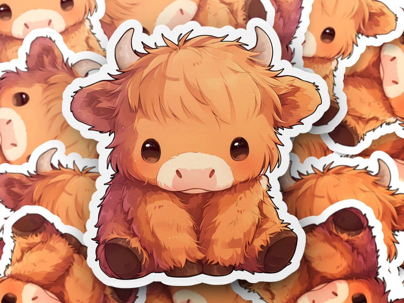 Cute Highland Cow Sticker