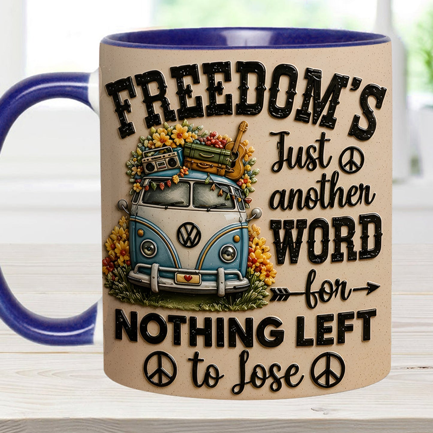Freedom's Just Another Word - Hippie Accent Mug